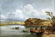 Karl Bodmer Bull-Boats France oil painting artist